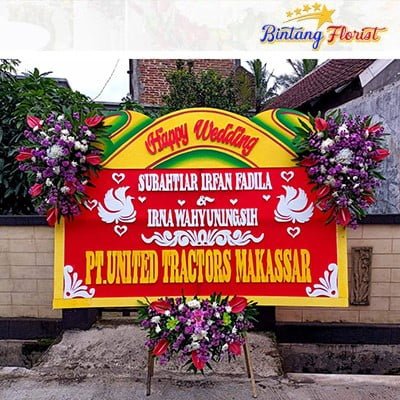 Bunga Papan Ucapan Selamat Wedding Bintang Florist Malang